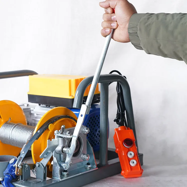 220v Single Phase Voltage 12-200m Wire Rope Parallel Clutch Electric Winch for Traction Lifting