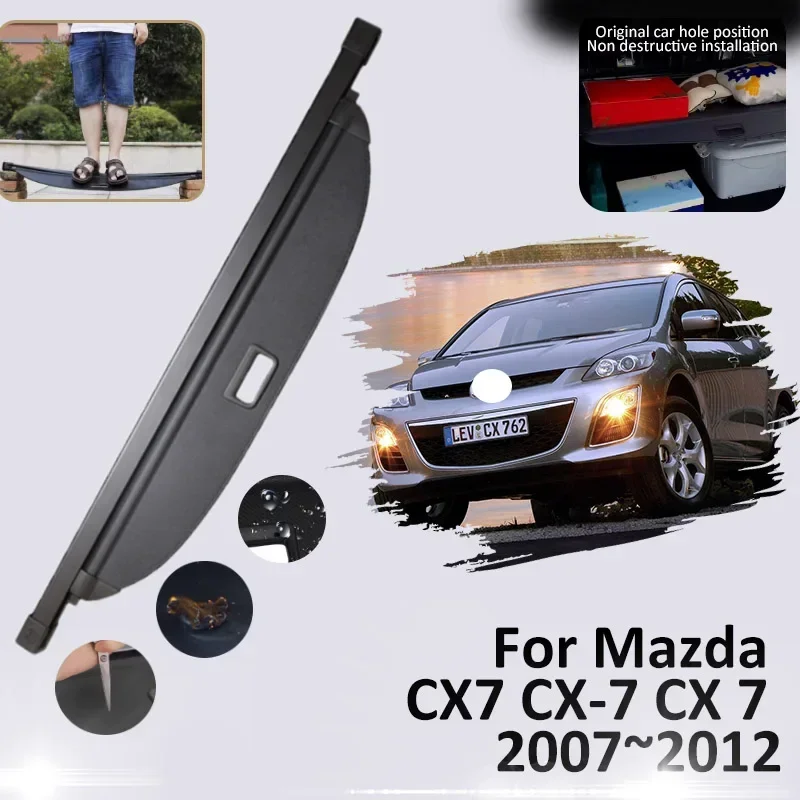 

Car Trunk Cargo Cover For Mazda CX7 CX-7 CX 7 2007~2012 Shield Rear Rack 22008 2009 2010 2011 Curtain Partition Car Accessories