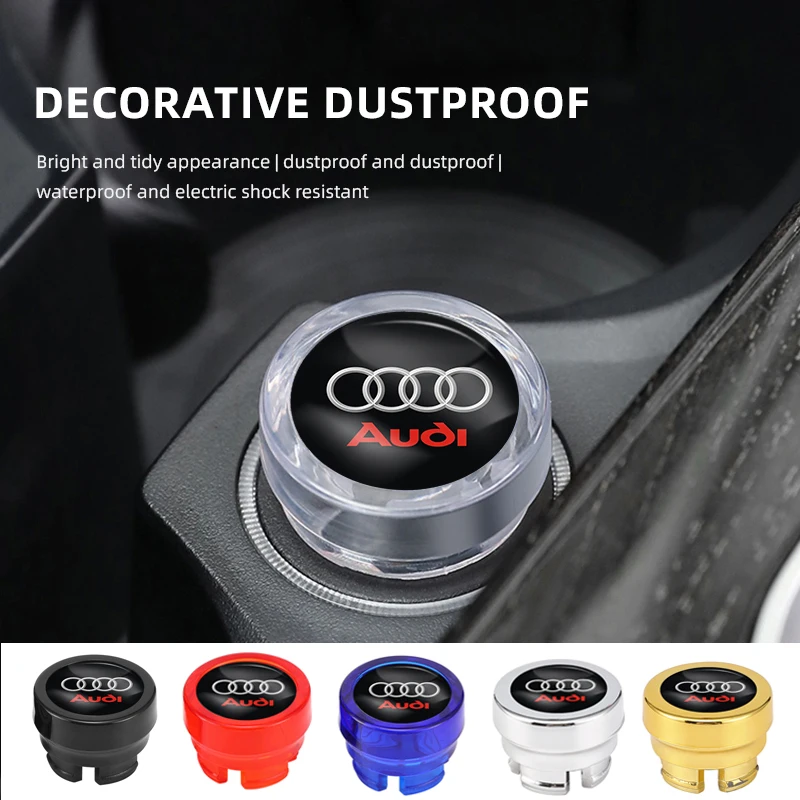 Car Cigarette Lighter Dust Cover Dustproof Cap Plug For Audi Quattro Sline A3 A4 A6 A5 Q5 A1 Q7 Q3 Q2 Q8 A7 A8 TT S1 SQ5 RSQ3