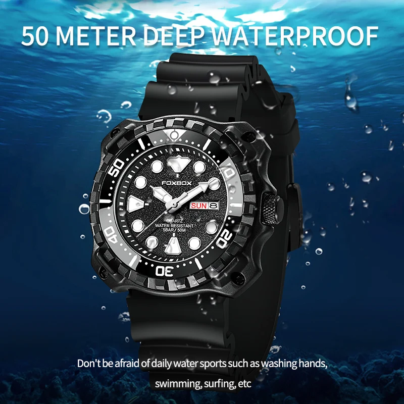 LIGE Fashion Diver Watch Men Top Brand Luxury 50ATM Waterproof Date Clock Sport Watches Mens Quartz Wristwatch Relogio Masculino