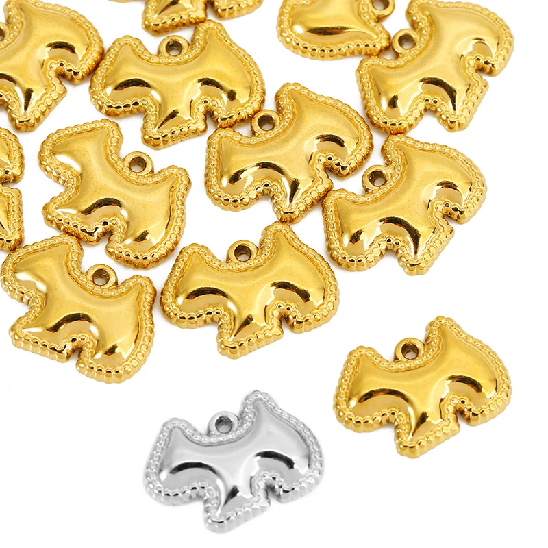 

5pcs New Stainless Steel Kitten Pendant Girls Fashion Keychain Bracelet Necklace Earrings Jewelry Making Gift DIY Supplies