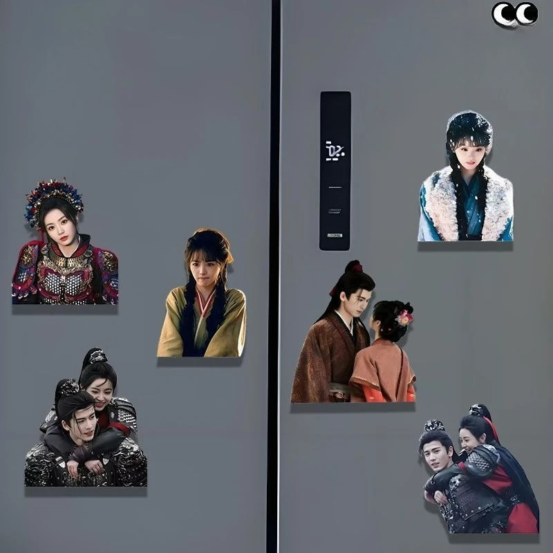 Magnets de réfrigérateur sur le thème de la série télévisée Zhuyu, personnages Zhang Linghe et Tian Xiwei, décoration esthétique, cadeau pour la maison