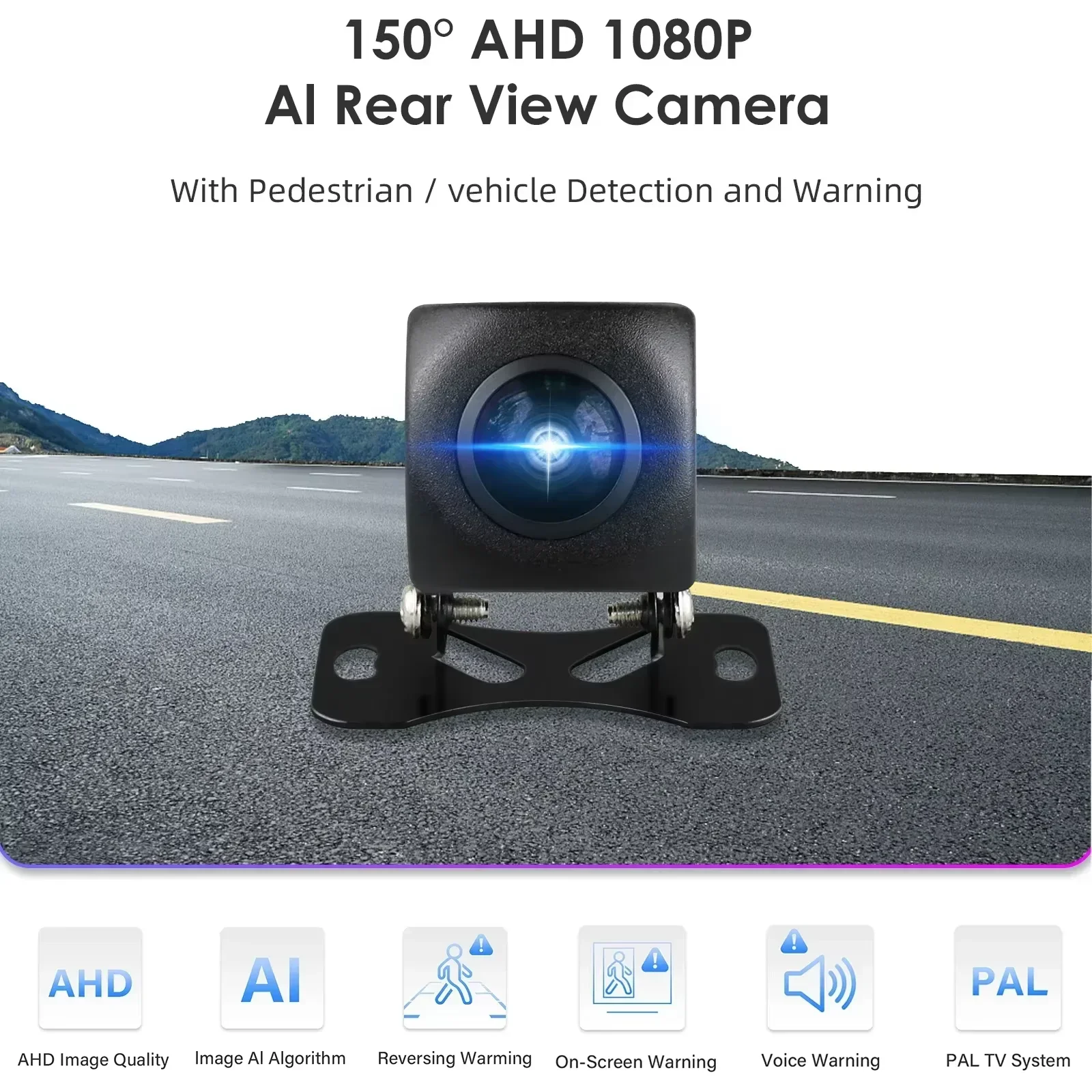 Hizpo AHD 720P 1080P Rückfahrkamera 140 ° 150 ° 170 ° Weitwinkel-wasserdichte Nachtsicht, universelle Rückfahrhilfe