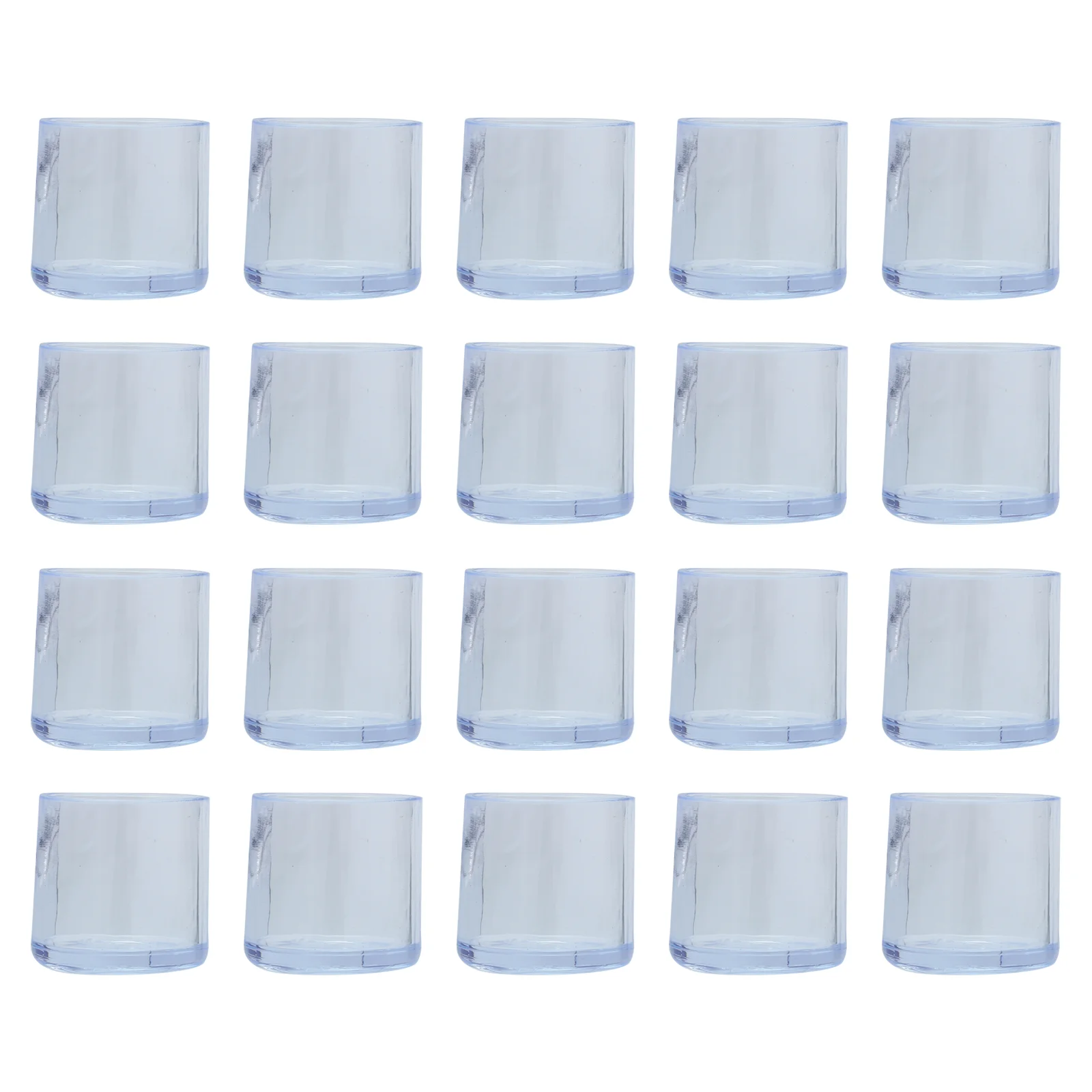 

32 Pcs Furniture Pad Transparent Rubber Sleeve Chairs Anti-slip Table Leg Caps Pvc Covers