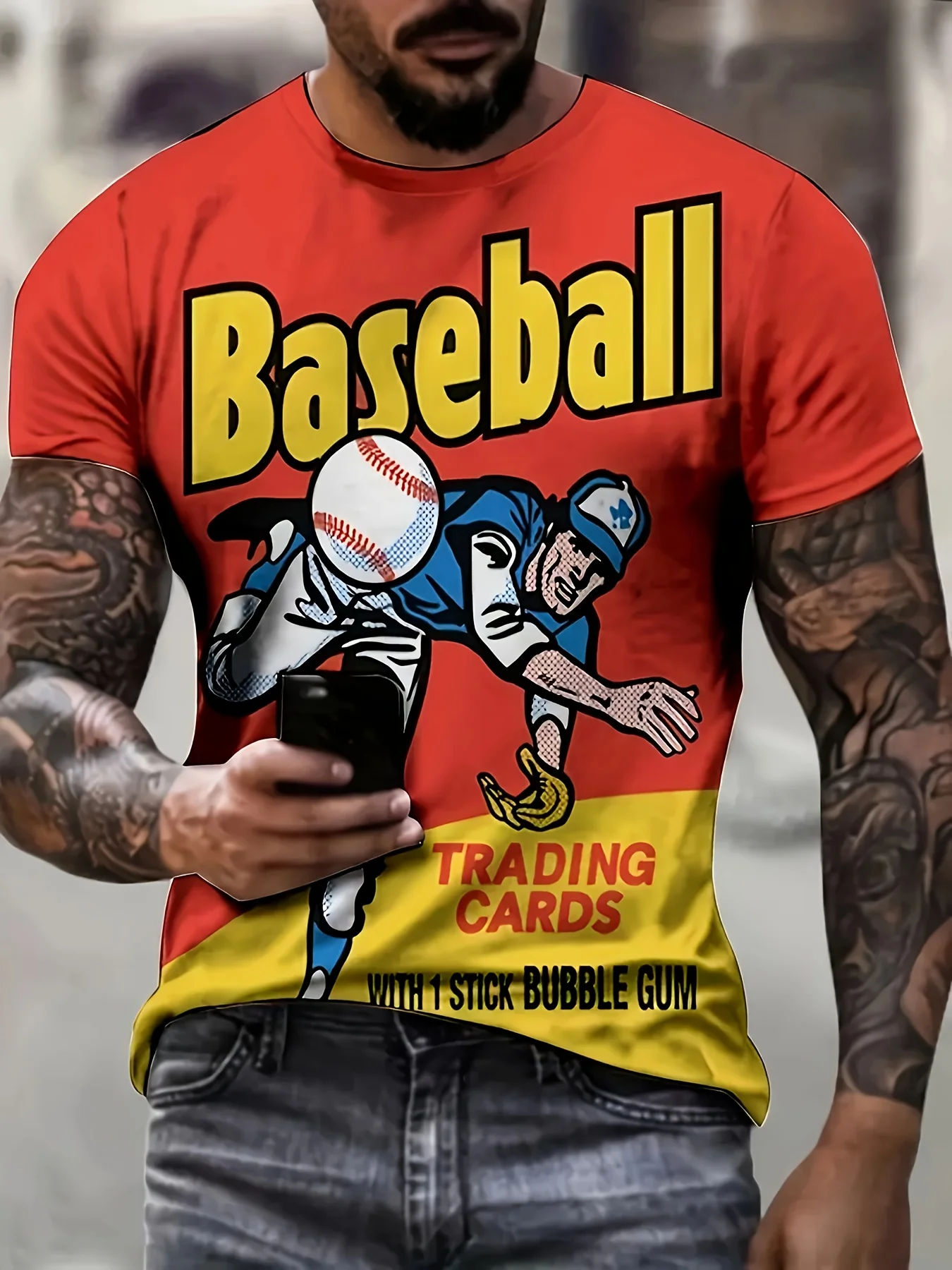 

Casual Men's T-Shirt Hip Hop Short Sleeve Tee Tops Polyester T-Shirt Autumn O-Neck Fashion Graphic T Shirts Oversized T-Shirts
