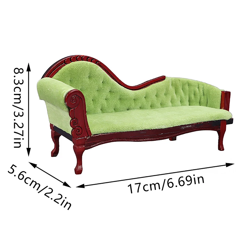 1:12 domek dla lalek miniaturowa Sofa w stylu retro cesarska konkubina kanapa krzesło meble salon Model Decor zabawka akcesoria do domu dla lalek