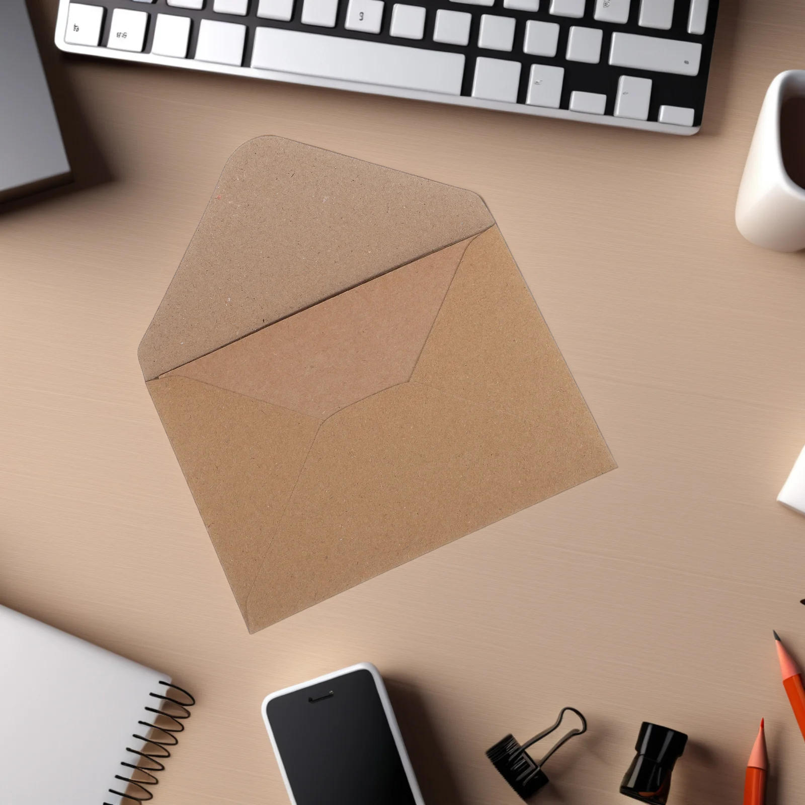 

120Pcs Kraft Paper Vintage Cards Envelope Set Blank Folded Cardstock for Wedding Invitations Birthday DIY Craft Holiday