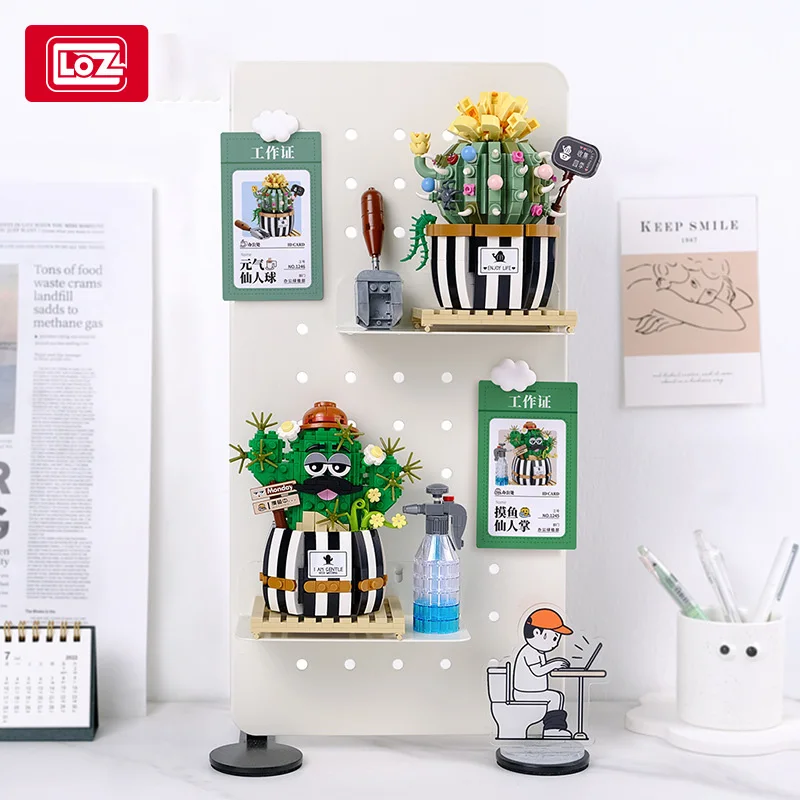 

LOZ Plant products series simulating potted cactus cactus desktop creative plant decoration girls girls building blocks toys
