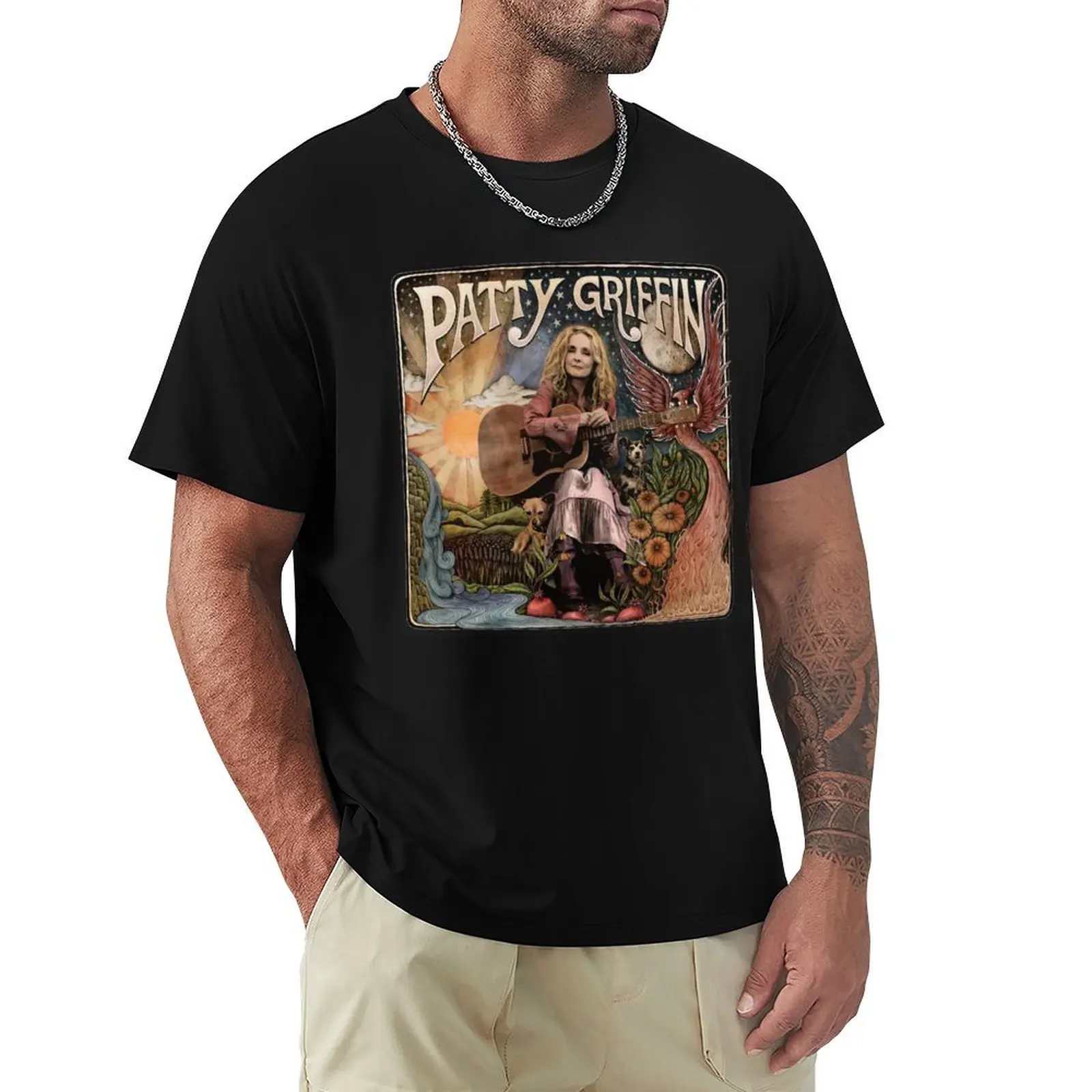 

Singer Patty Griffin Logo Music T-Shirt Work Utility Short Sleeve Shirt
