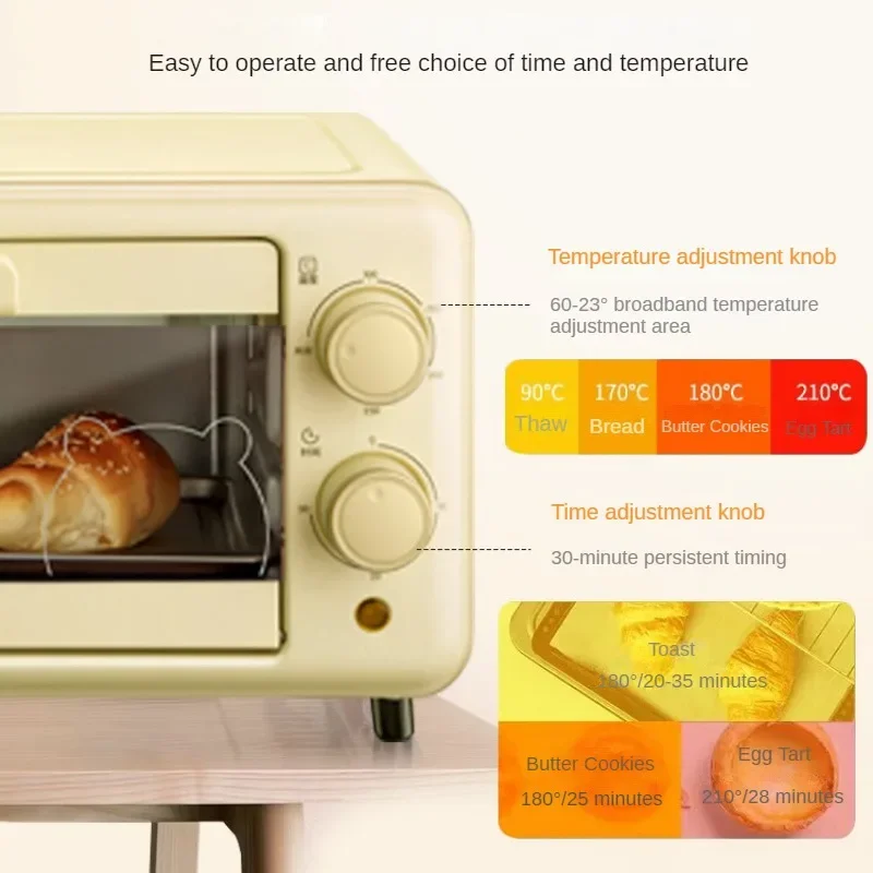 Mini horno eléctrico multifuncional Para el hogar, cocina pequeña De 10l, accesorios De cocina Para Panaderia, nuevo