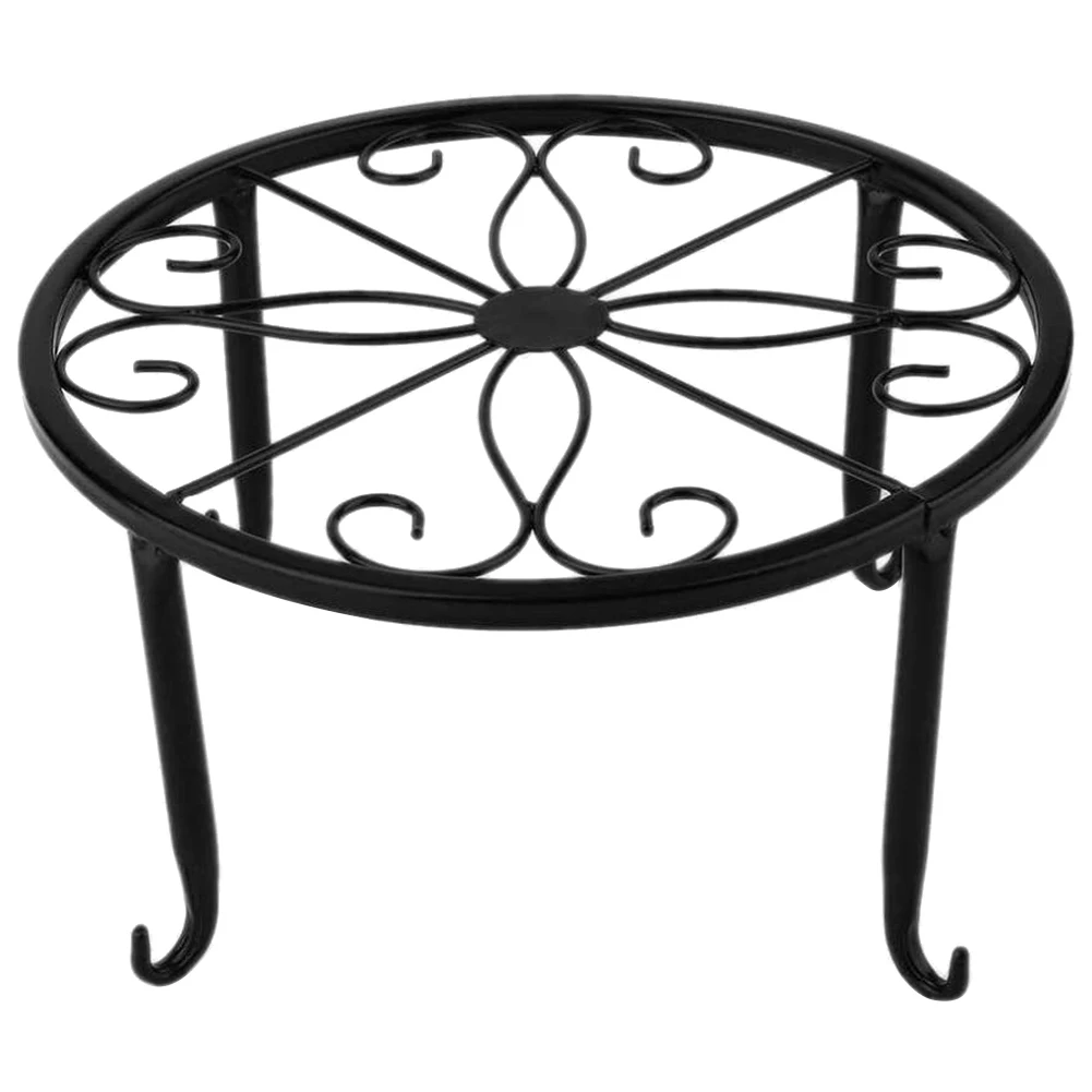 Wrought Iron Potted Stander Flower Pot Rack Stand Basion Display Shelf Garden Plant flower Holder Balcon Round Decor Ra