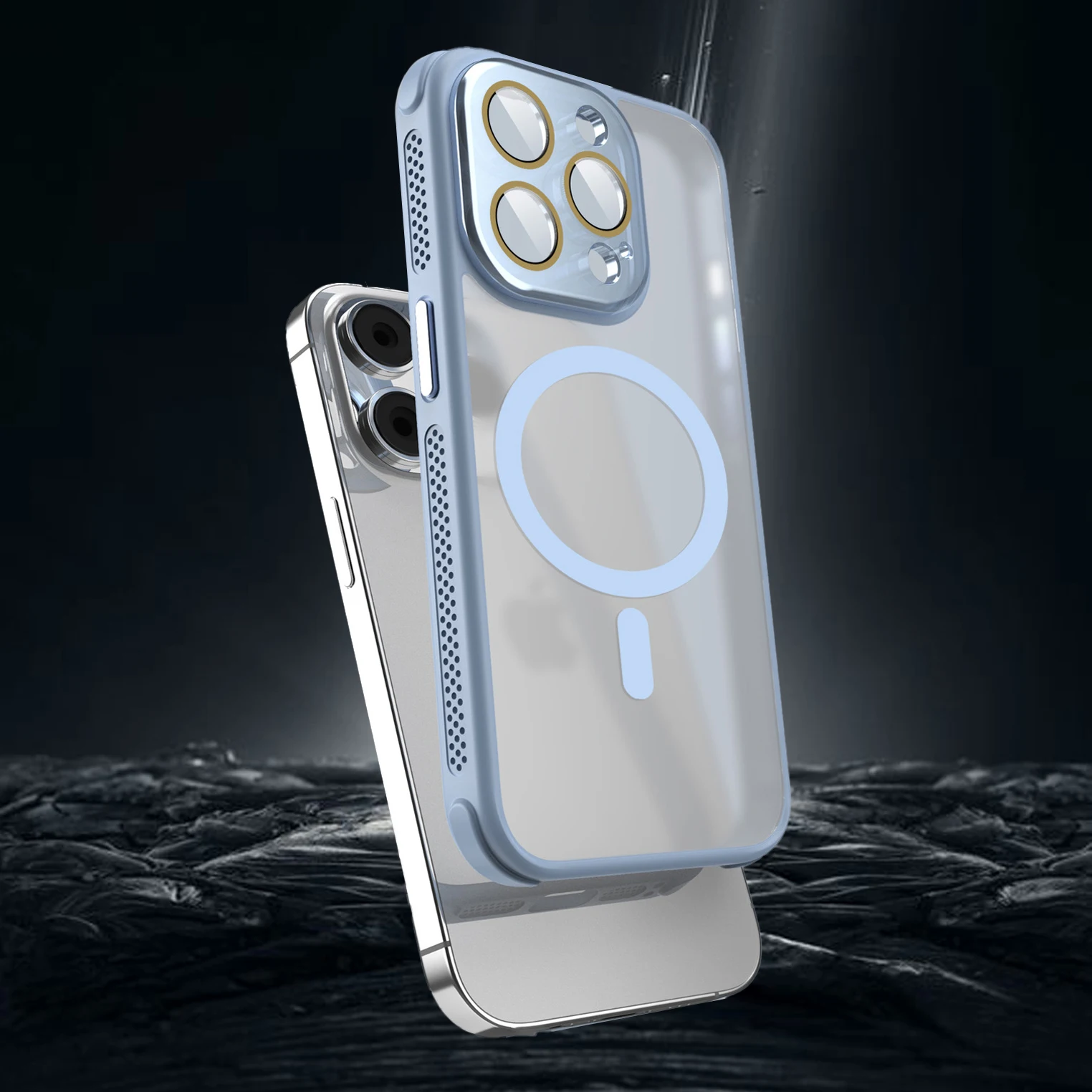 

MEW Luxury Matte For Magsafe Lens Protection Phone Case For iPhone 16 15 14 13 12 Pro Max 17 Pro 16 Magnetic Transparent Cover