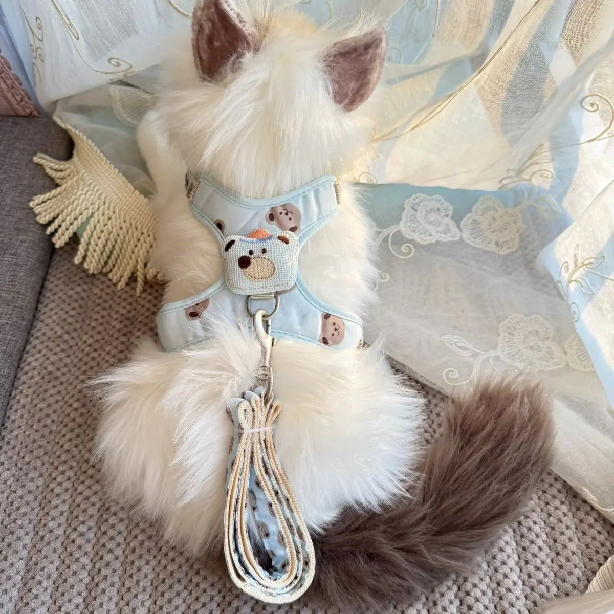 

Cat leash vest break free go out dog walking rope small special chain adjustment pet harness dog