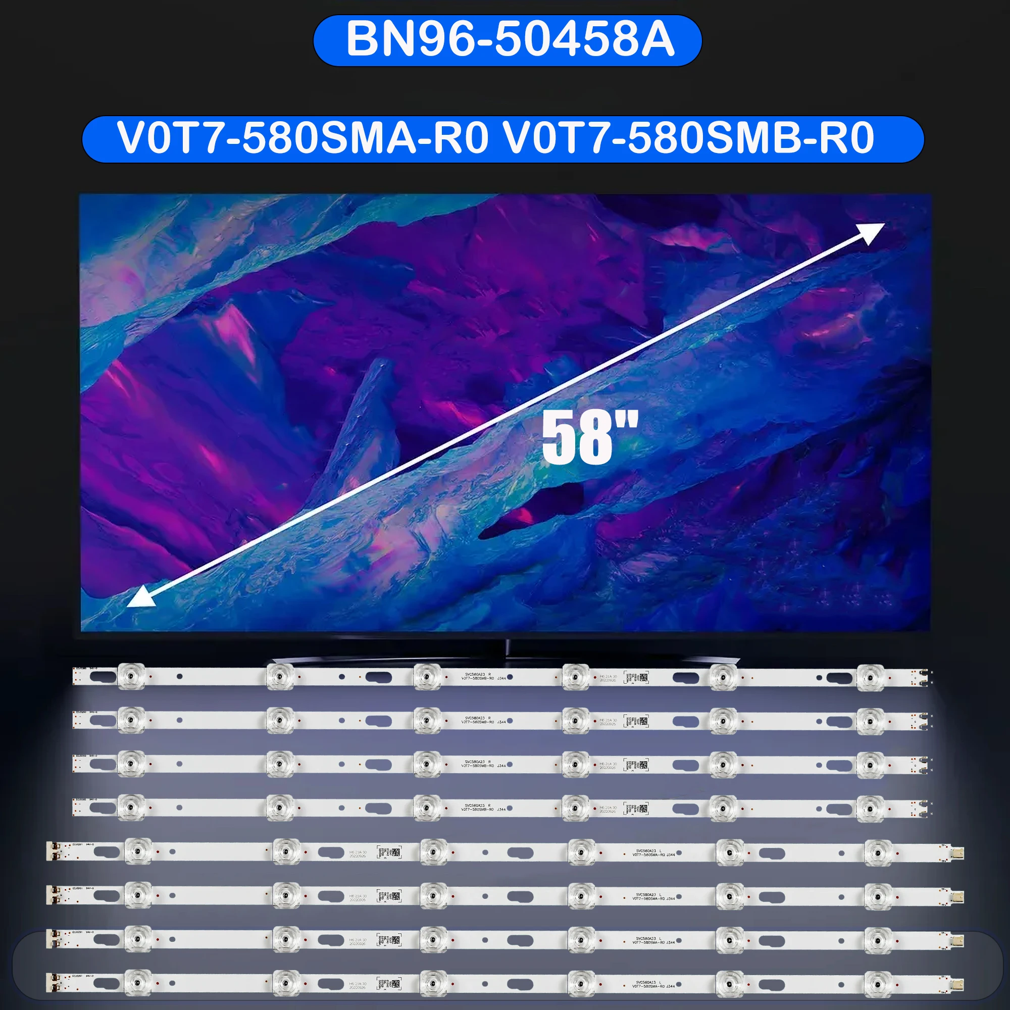 

Лента светодиодной подсветки для UE58TU7170S UE58TU7172U UE58TU7175U UE58TU7190U UE58AW7175 UN58TU6900F BN96-50458A BN96-50459A