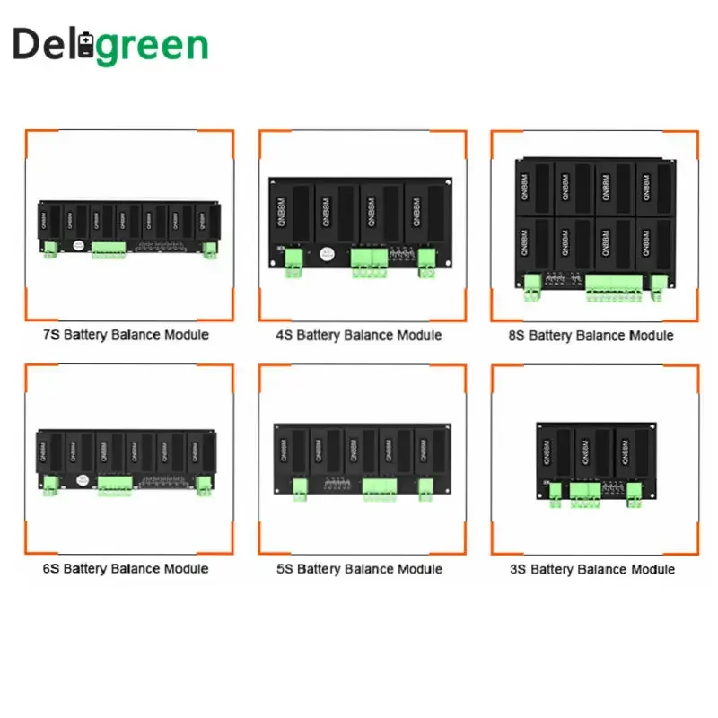 QNBBM Active Equalizer Balancer 3S 4S 5S 6S 7S 8S Voltage Balance Moduel BMS for LiFePO4,LiPO,LTO,NCM,Li 18650 DIY Battery Pack