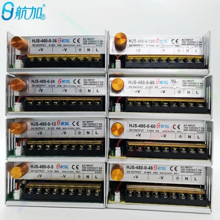 480 واط 20A 0-24 فولت مصدر طاقة قابل للتعديل HJS-480-0-24 تيار مستمر الجهد المنظم SMPS مع شاشة ديجيتال #5