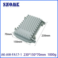 230x150x70mm Waterproof Ip65 Distribution Box Die Cast Heat Sink Aluminum Outdoor Telecom Electrical Enclosure