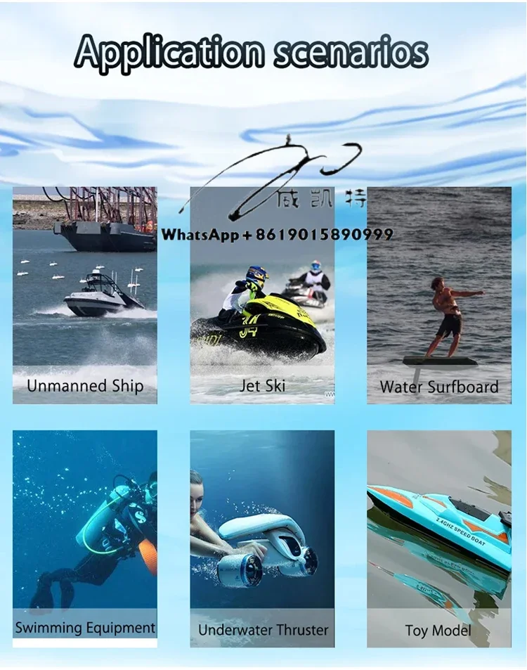 Brand New Stainless Steel Body Pure Copper Paddle Blade Built-in Drive Underwater Propulsion Brushless Waterproof Motor