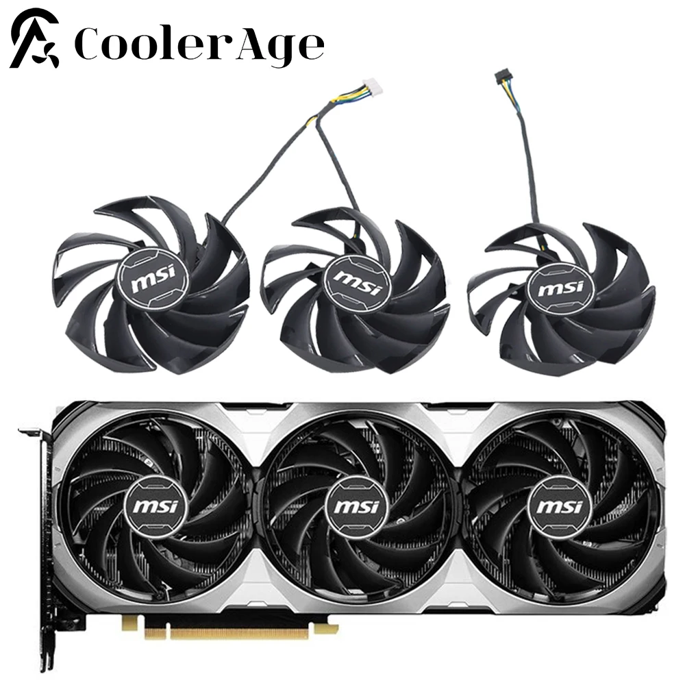 

Вентилятор для видеокарты MSI GeForce RTX 4070 4070S 4070Ti 4070TiS VENTUS 3X 87 мм PLD09210S12HH RTX4070 RTX4070S RTX4070Ti RTX4070TiS
