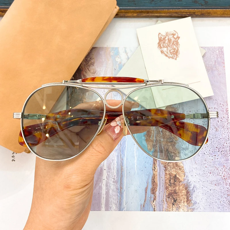 

ASPEN Round Handmade Designer Brand Fashion Sunglasses Acetate Alloy Men and Ladies Original Quality Classical Retro Eyeglasses