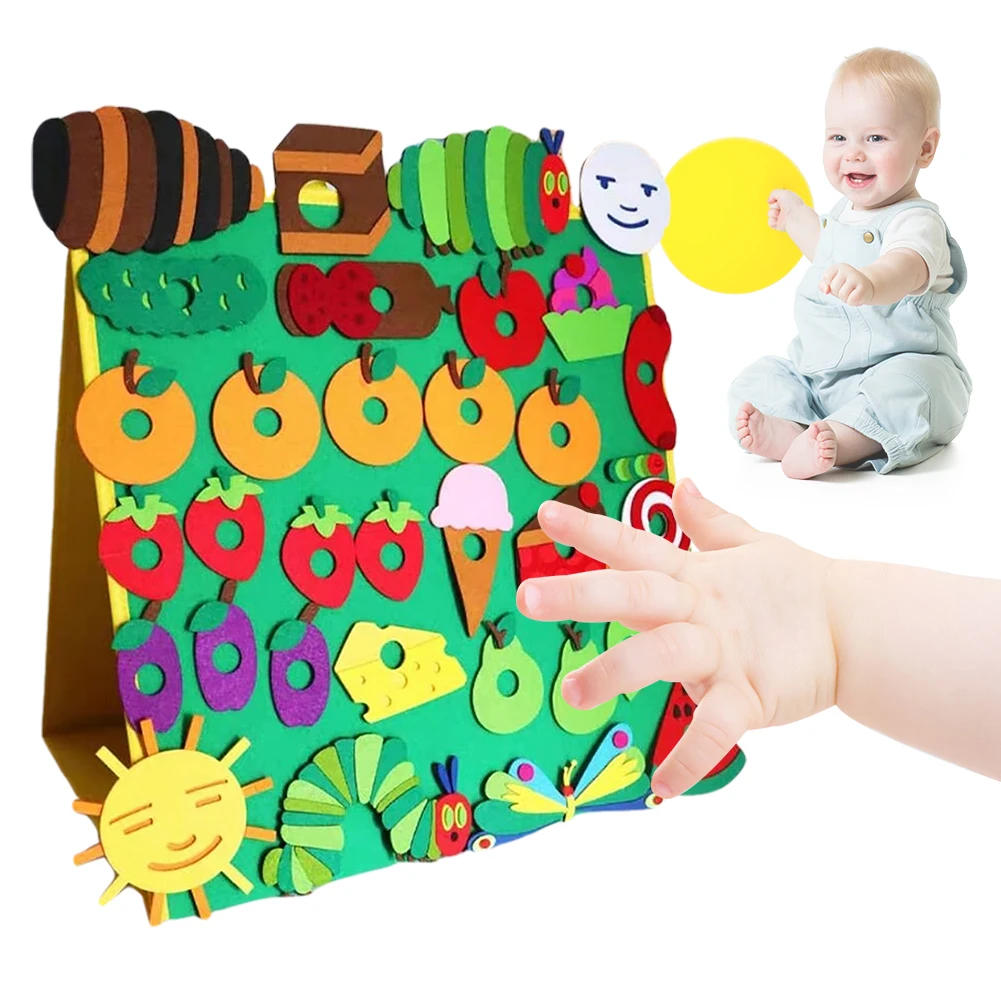 

Hungry Caterpillar Toy Hungry Caterpillar Plush Toy Felt Toys Interactive Teaching Fun Felt Play Felt Board Figures for Toddlers