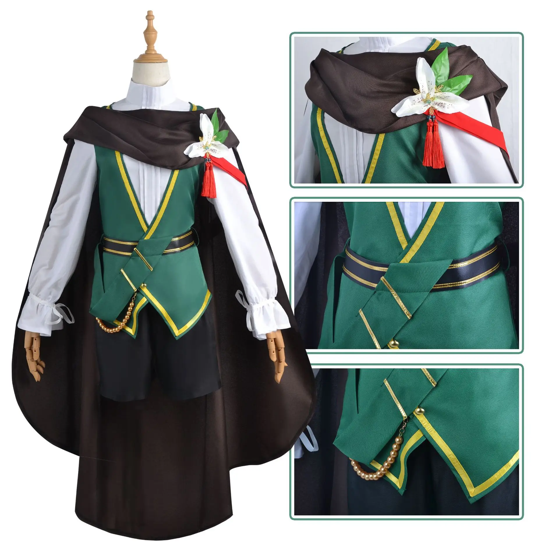 Venti Game Genshin Impact Cosplay Boy Costume Nameless Bard Genshin Impact Venti Role Party Cosplay Costume