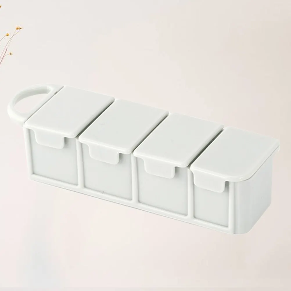 1Pcs Portable Pill Organizer Box 4-Section Medicine Storage Case Color-Coded Lids Easy Dispense Reminder for Elderly Home Travel