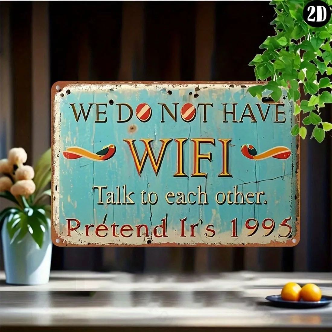 Vintage Aluminum Sign 