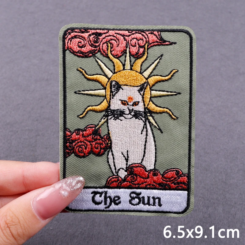 Animal Tarot Patch żelazko na plastry na odzież plastry termoadhezyjne na ubrania DIY zdobienie do szycia aplikacja łatka łatka