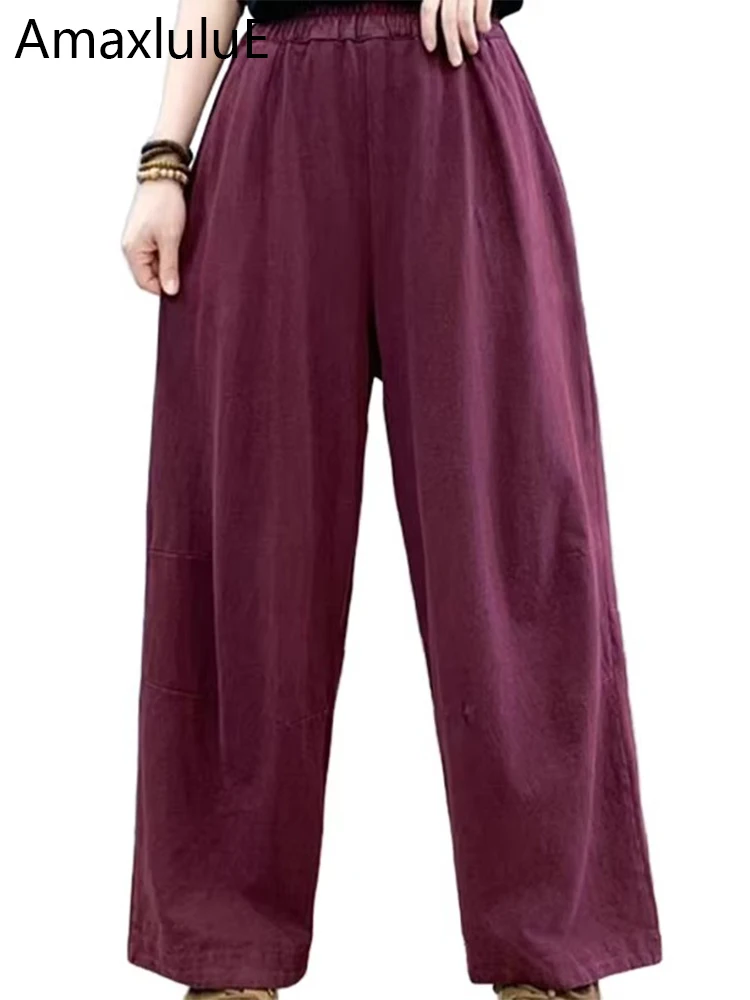 

Amax luluE Loose Fitness Ladies Spring Sweat Pants Fashion Luxury Vintage Trousers Leisure Classic Loose Long Harajuku Pantalons