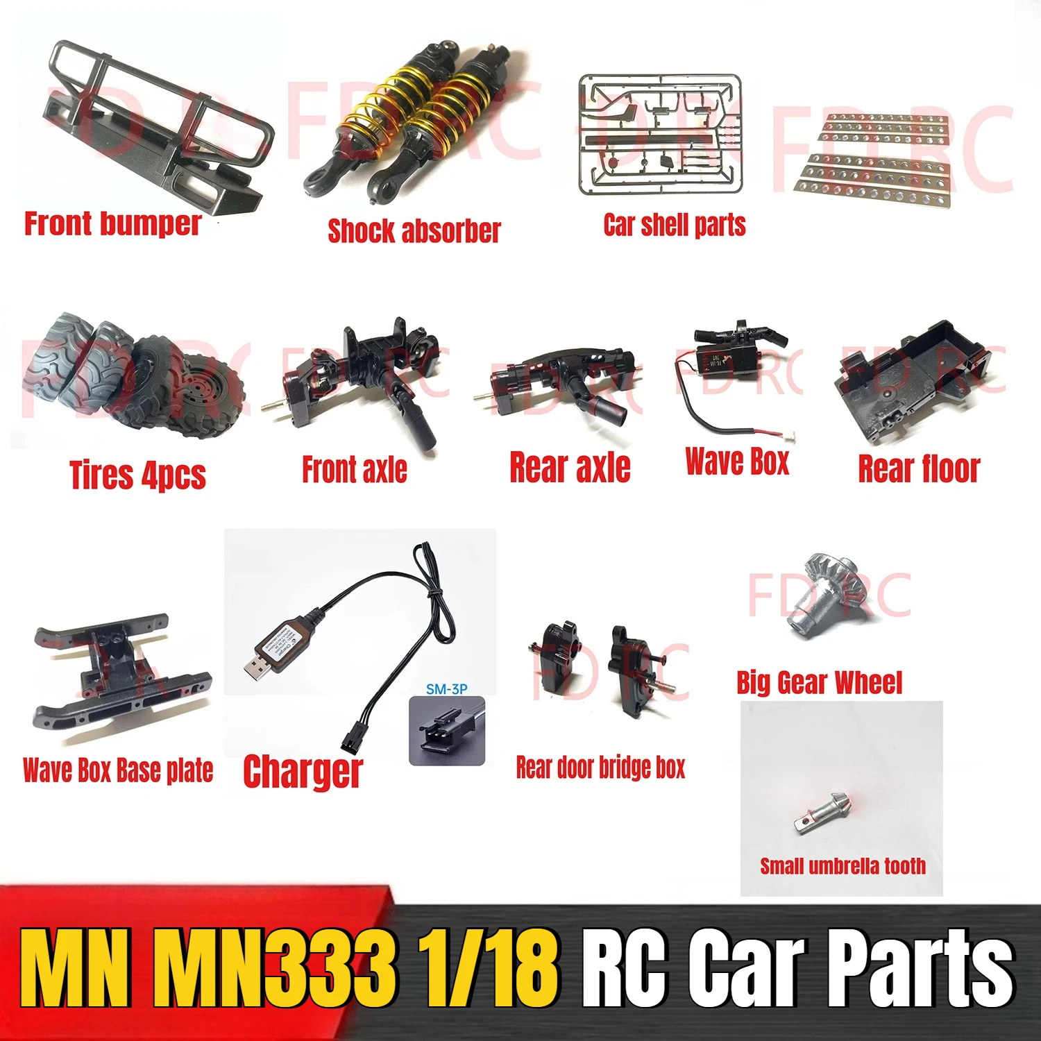 pecas-para-carro-rc-mn-mn333-1-18-pneu-carroceria-para-choque-amortecedor-eixo-caixa-de-cambio-pequeno-dente-de-guarda-chuva-acessorios-originais-e-modificados