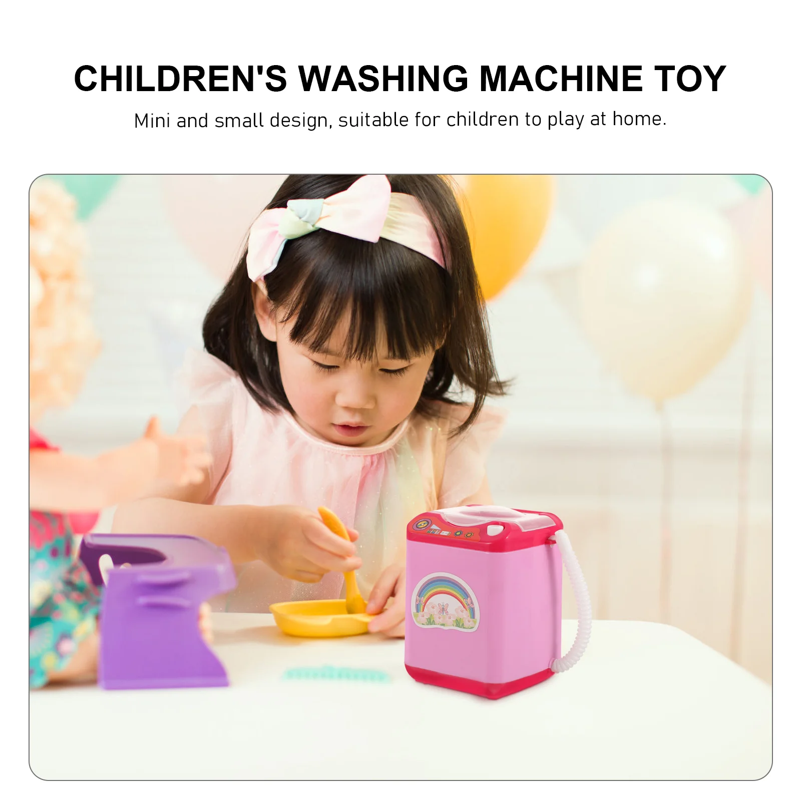 Dollhouse Plaything Mini Home Appliance Toy Washing Machine Child Pretend Role Cleaning