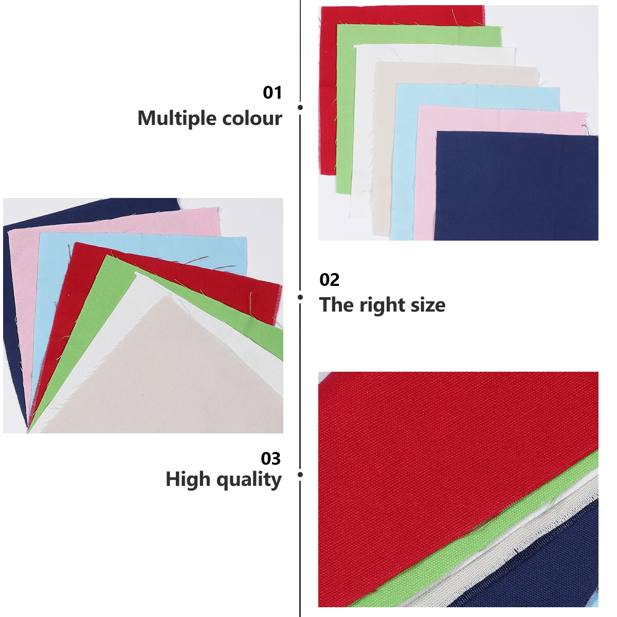 

7pcs 18X18Cm Embroidery Cotton Linen Fabric Diy Cloth For Handbag Tablecloth Needlework Kit Natural Durable Fabric For Women