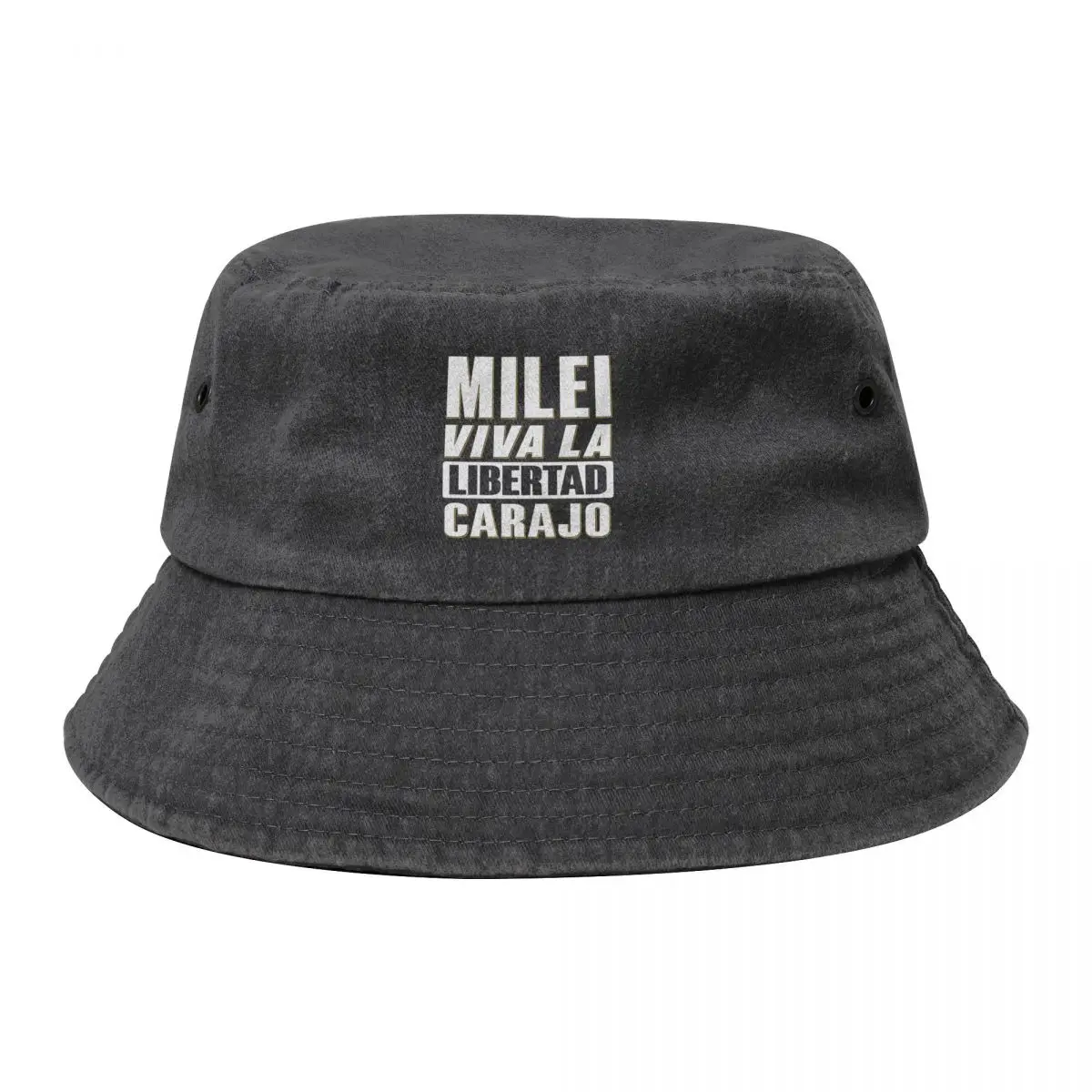 

Javier Milei Viva la libertad Carajo, letters Bucket Hat Hat Baseball Cap Gentleman Hat Snap Back Girl Men's