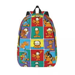Garfields Cat Funny Meme Canvas Backpacks for Men Women Water Resistant School College Cartoon Comic Bag Printing Bookbag