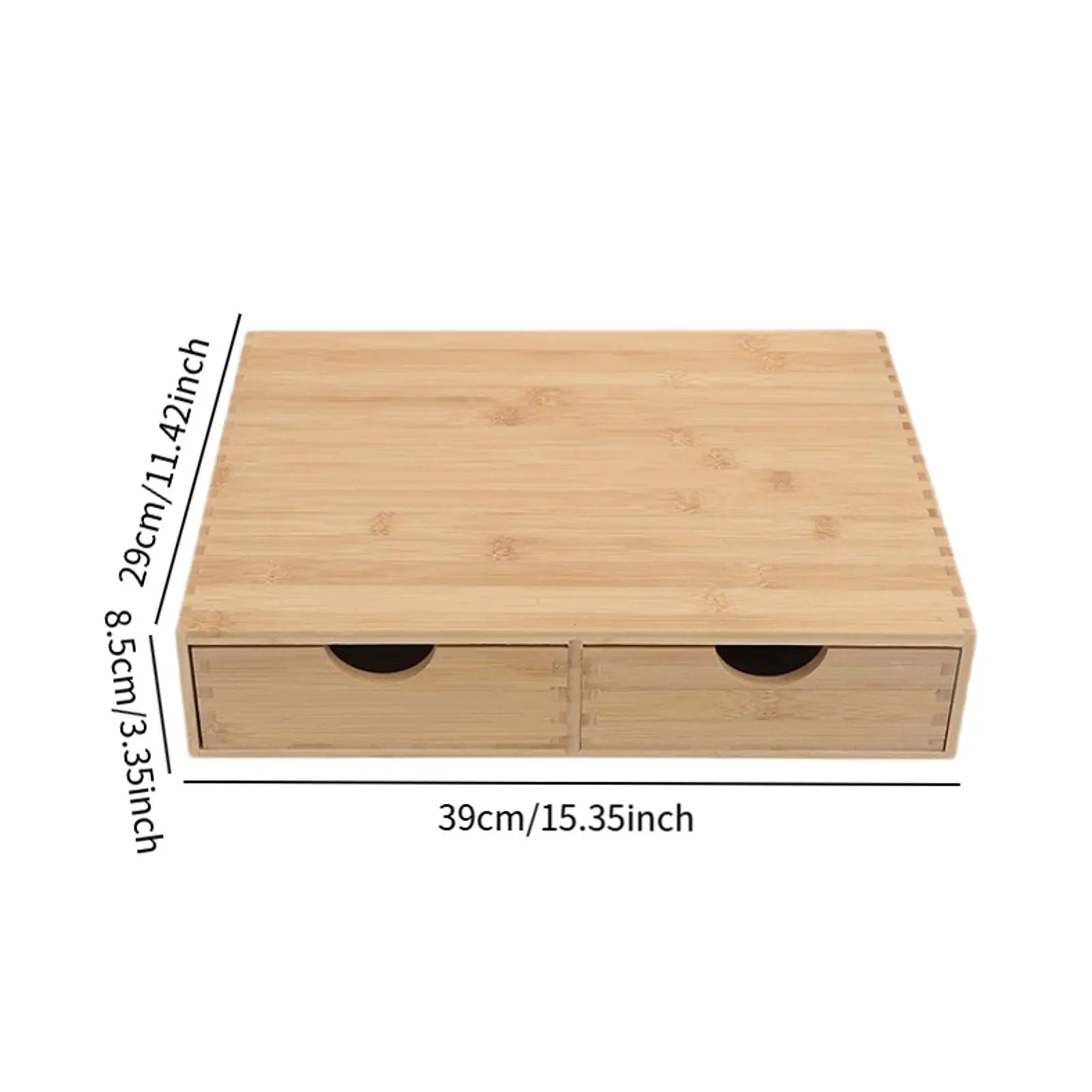 Capsule Storage Organizer Cup Holder with 2 Drawers Home Decor Bamboo Drawer for