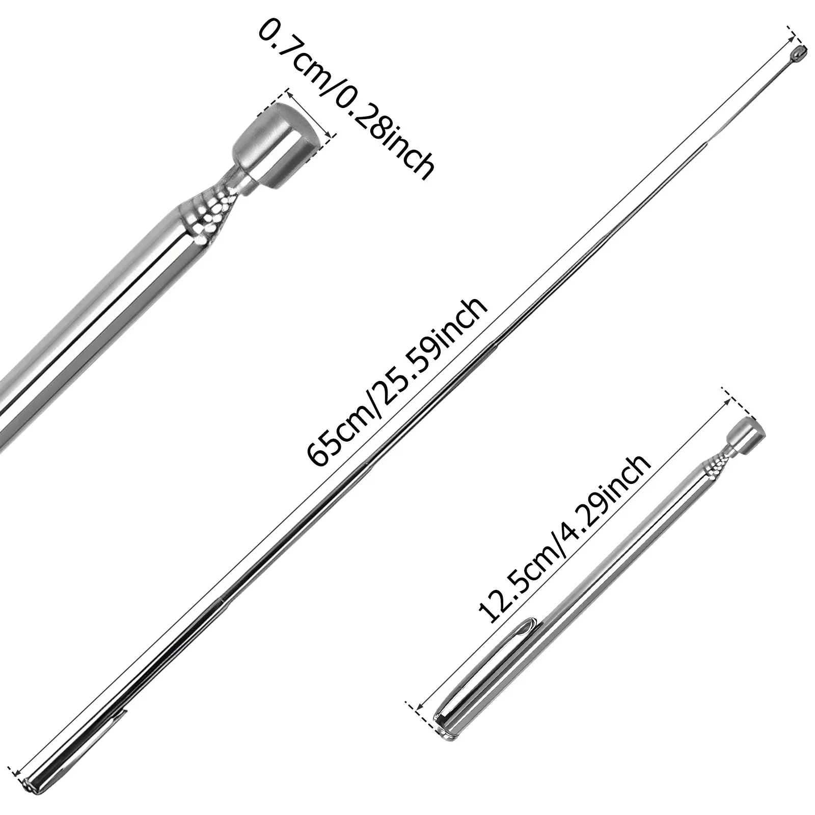 Telescopic Magnetic Magnet Pen 1/3/5/10Pcs Magnetic Pickup Tool with Pocket Clip Metal Extendable Magnet Stick Grabber Tools