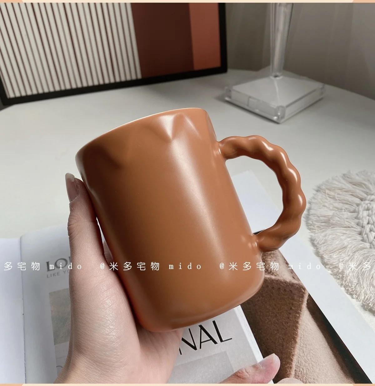 Korean Style Braided Rope Mug Design Ceramic Cup Simple Coffee Mug Couple Cups Coffee Mugs Tea Drinkware