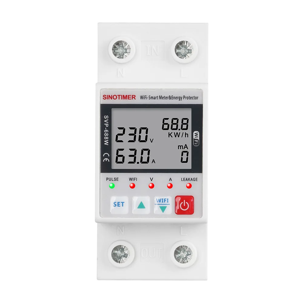 WIFI Remote Control Over Voltage Limit Viewership of Leakage Over Temperature Protection Reclosing Power Supply Protector