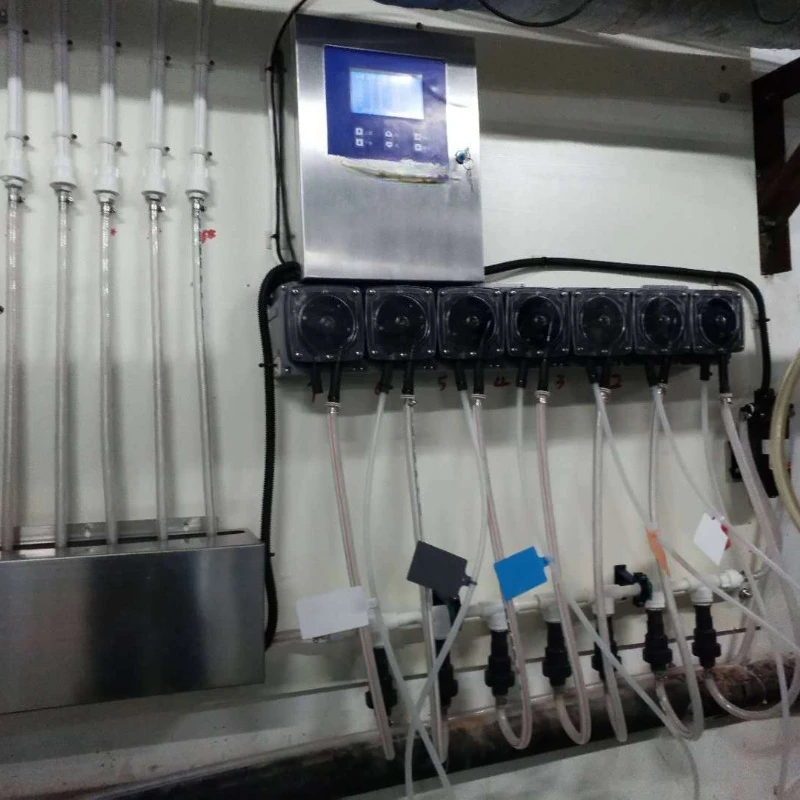 

One to four laundry room liquid distributor