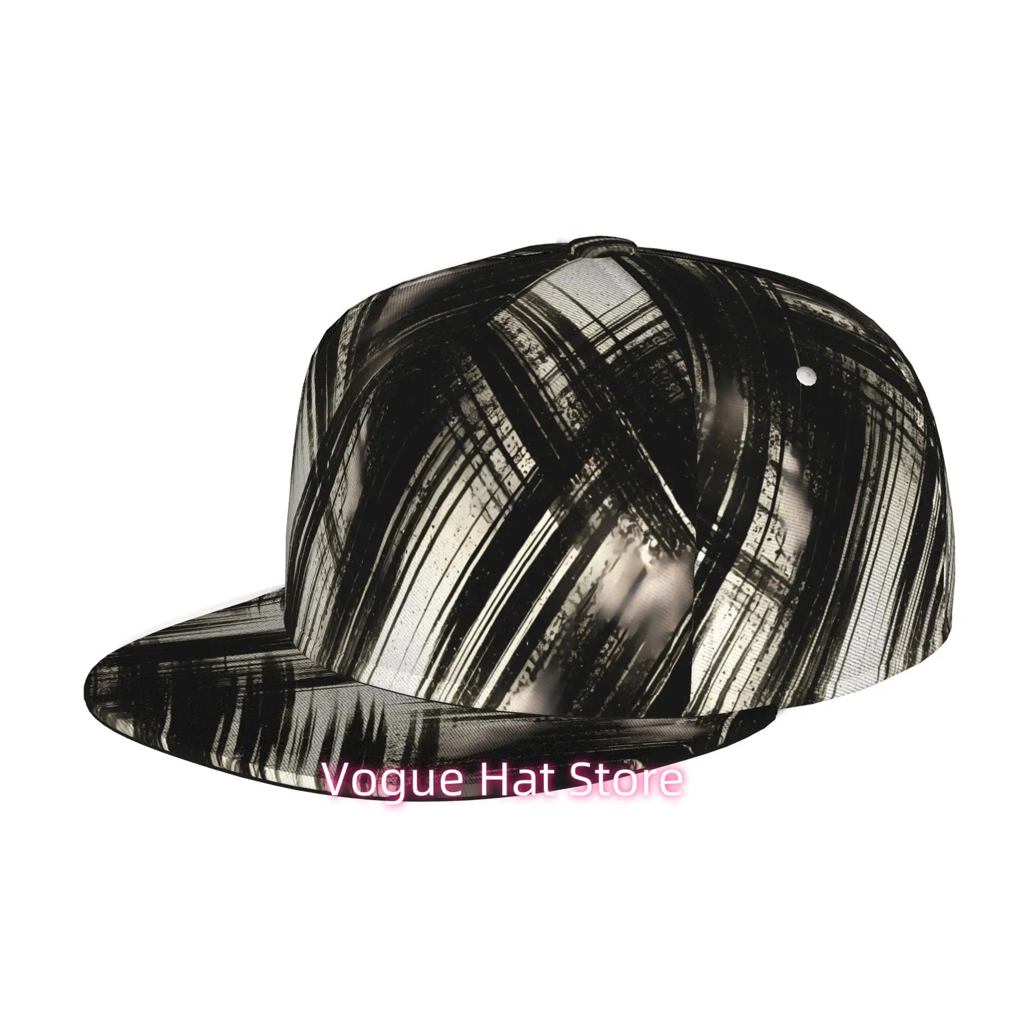 Stylish Abstract Design, Unisex Flat-Brim Baseball Cap for Men And Women, Perfect for Hip Hop Streetwear, Skateboarding, Dancing