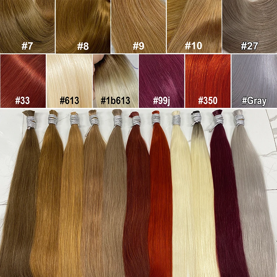 

12A Unprocessed No Weft Hair Bundle Straight Human Hair Bulk 1b 613 Blonde Weaving For Braiding Virgin Natural Hair Extension