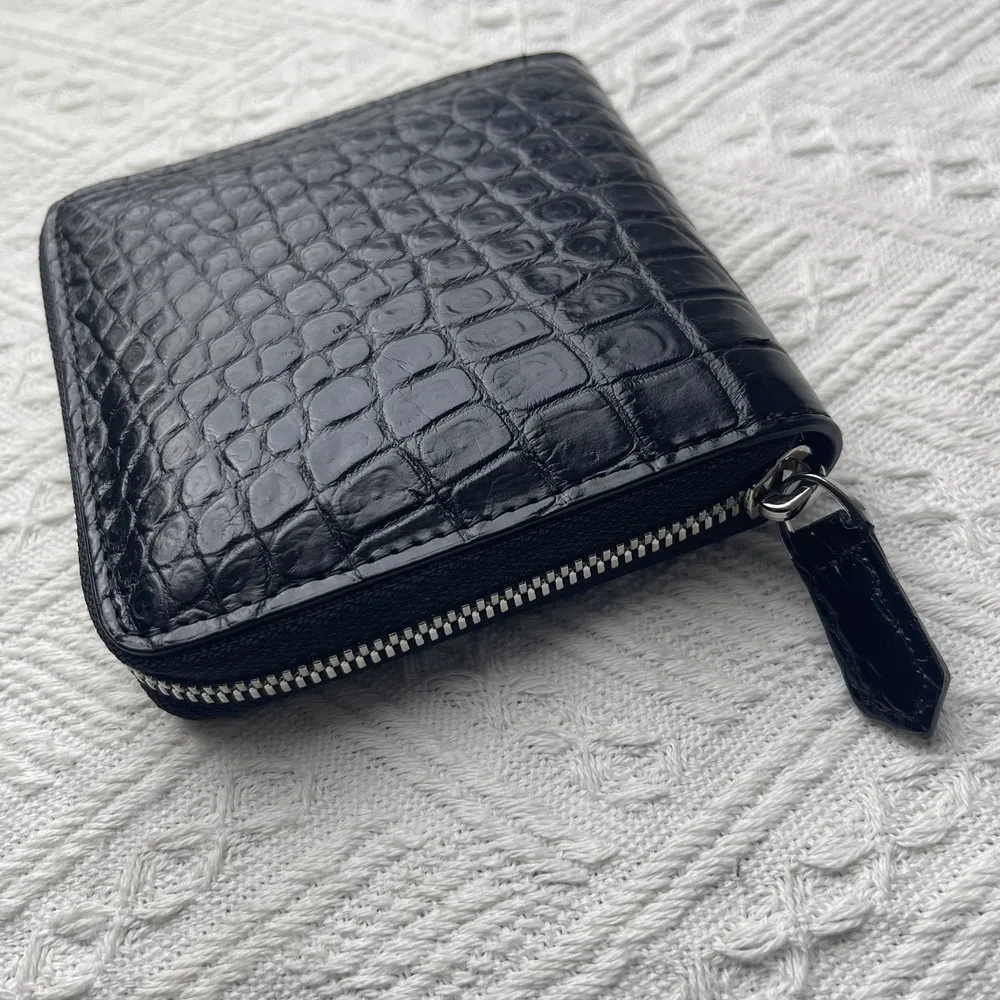 

Новые модные мужские кошельки из кожи аллигатора, короткий кошелек-органайзер из натуральной кожи крокодила, брендовый роскошный картхолдер для мальчиков