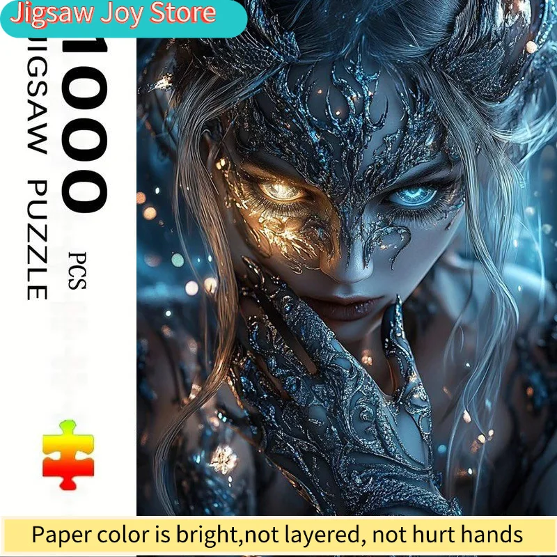 

Пазл для взрослых, большой размер 70,0x50,01 см, красивый пазл с изображением девушки с эффектом гетерохромии, подходит для творческих занятий своими руками.