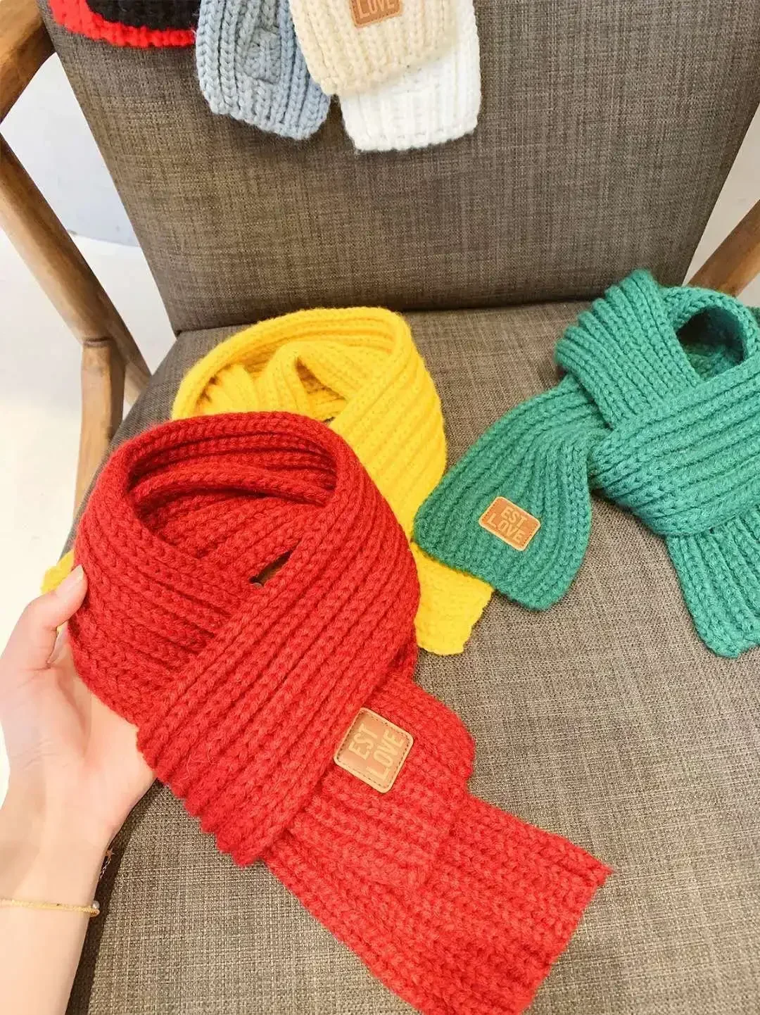 Kids Scarf Boys Girls Baby Winter Warm Scarf Women Knit Shawl Scarf Children Neck Collar Keep Warm Accessories Cheap Parent