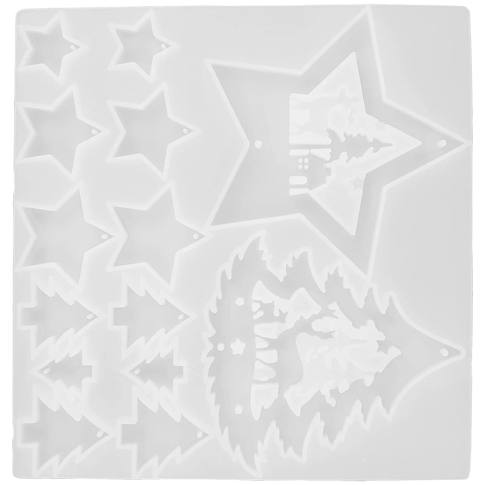 

Christmas Tree Pendant Mold Resin Casting Molds Connector Silicone for Epoxy Decorative Star Ornament Craft