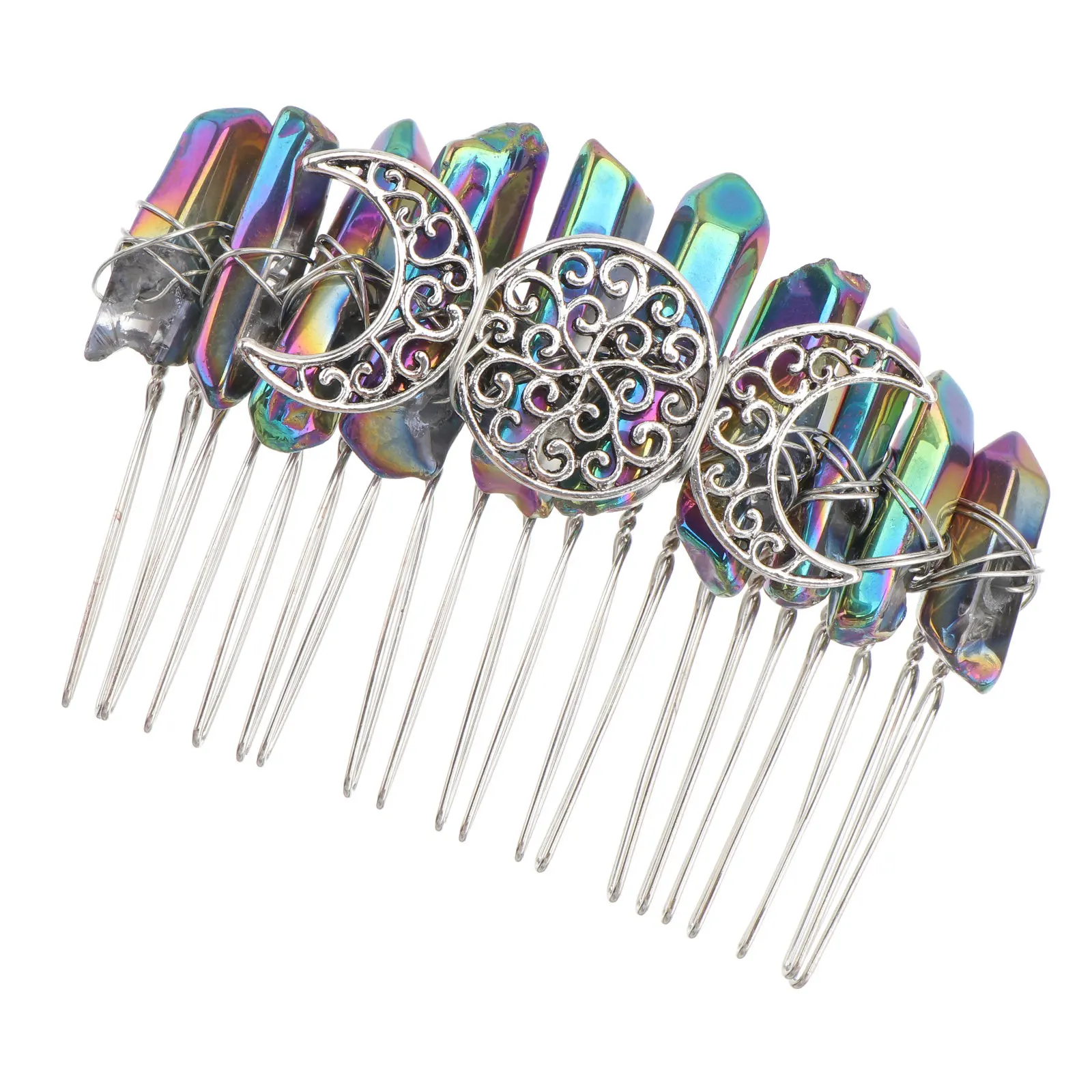 Crystal Hair Comb Handmade Bridal Hair Accessory for Wedding Party Dance Anniversary Elegant Hairstyle Decor