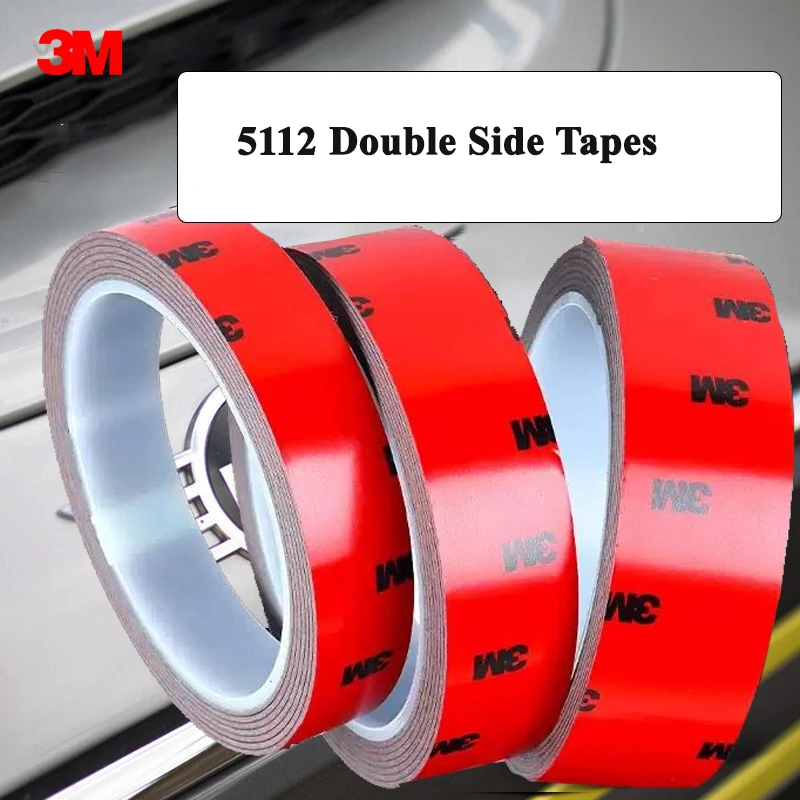 

3M Red Foam Double-Sided Tape 1.2mm Thickness VHB Auto Tape 5112 High Temperature Waterproof Strong Non-Trace Double-Sided Tape