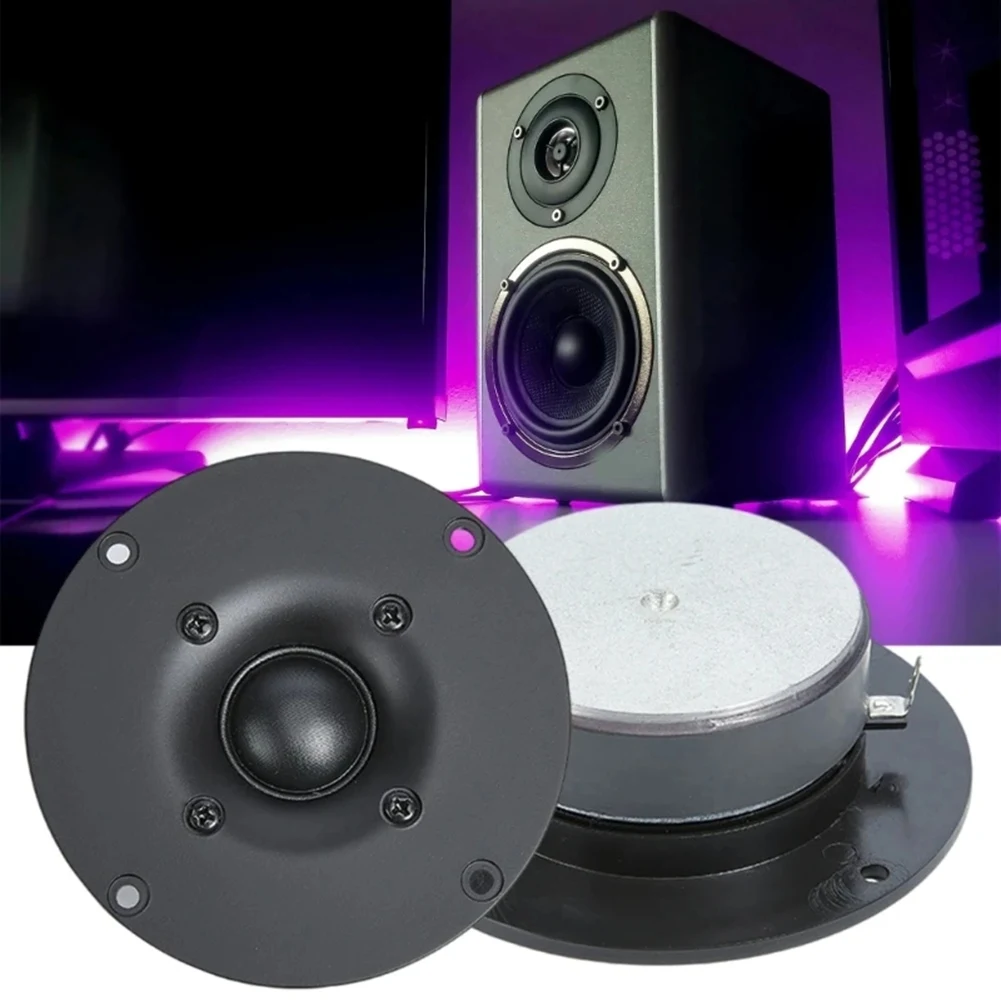 A14G 2Pcs 4 Inch Tweeter Speaker 8 Ohm 60W HIFI Speaker Silk Film Dome Audio Treble Speaker for Family Horn Broadcastin