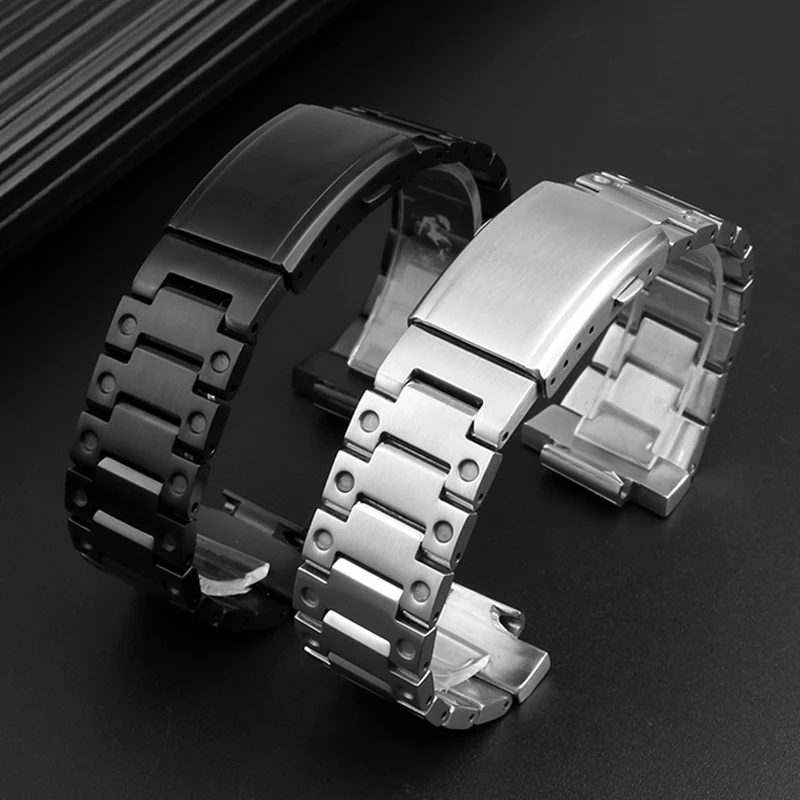 

Stainless Steel Watchband for casio gshock GW-M5610 DW5600 GW-5000 G-5600 GA2100 GM5600 GM2100 watch band solid steel strap